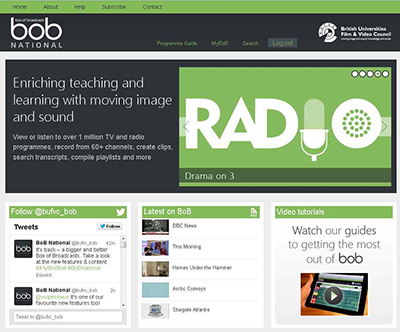 Box of Broadcasts login page - logged in