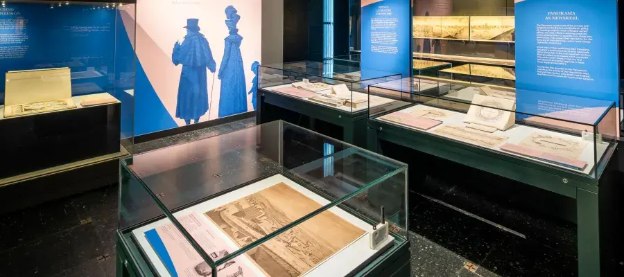 This image is of an exhibition held in the Main Library.