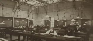 Old photograph of a classroom