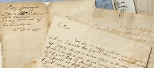 Close up of letters in our collections