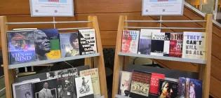 Book display focussed on Black History Month.