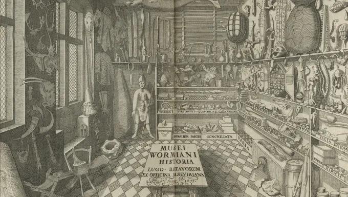 Ole Worm, Museum Wormianum, Frontispiece, 1655 (*L.16.34)
