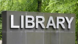 Main Library Entrance Sign
