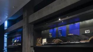 Something Blue Exhibition display cases, Main Library, 2015