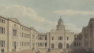 William Henry Playfair, College of Edinburgh, Perspective View of the Court (Old College), 1816 (Coll-13/55/4881)