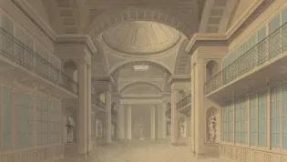 William Henry Playfair, College of Edinburgh, Perspective View of the Interior of the Upper Museum (Old College), 1816 (Coll-13/55/4880)