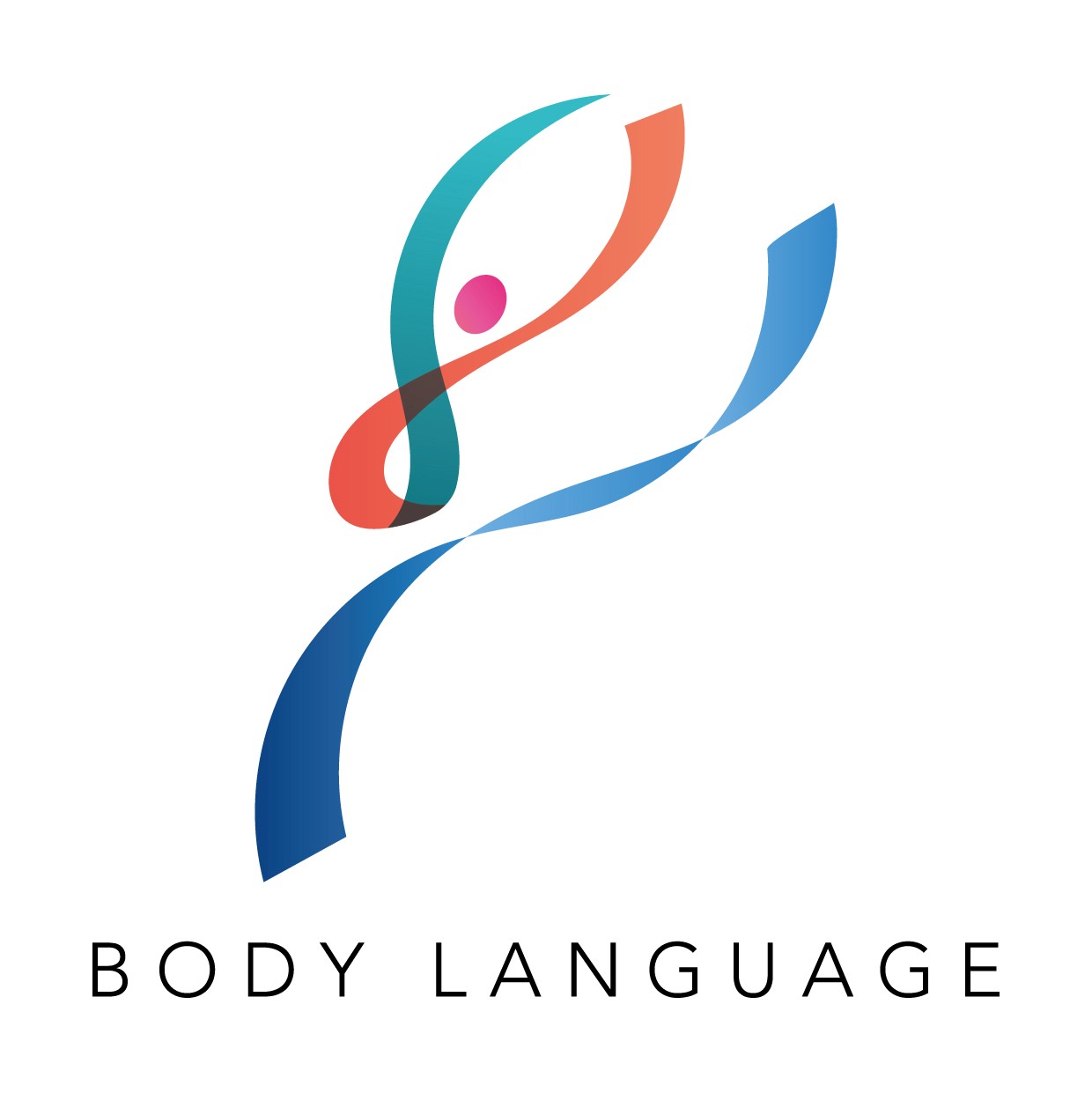 Logo for Body Language exhibition featuring a person dancing