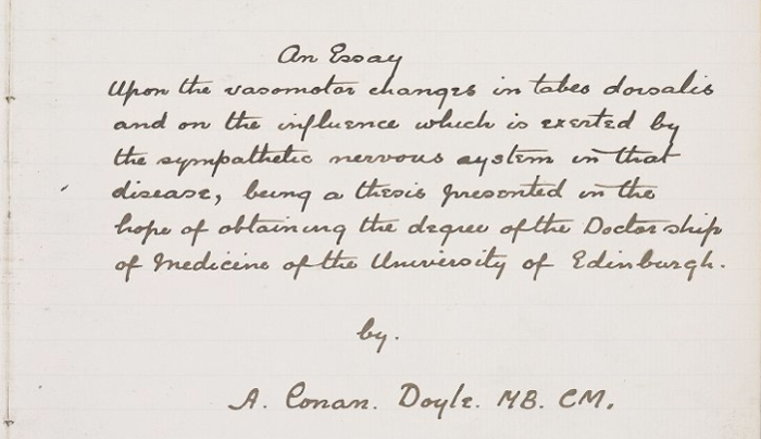 Digitisation (Arthur Conan Doyle's thesis)