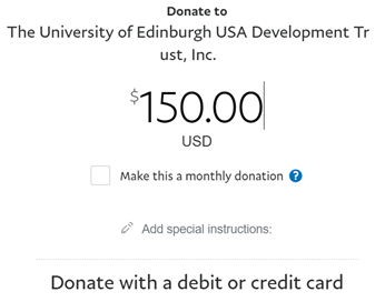 Sample image of USA Donor Page