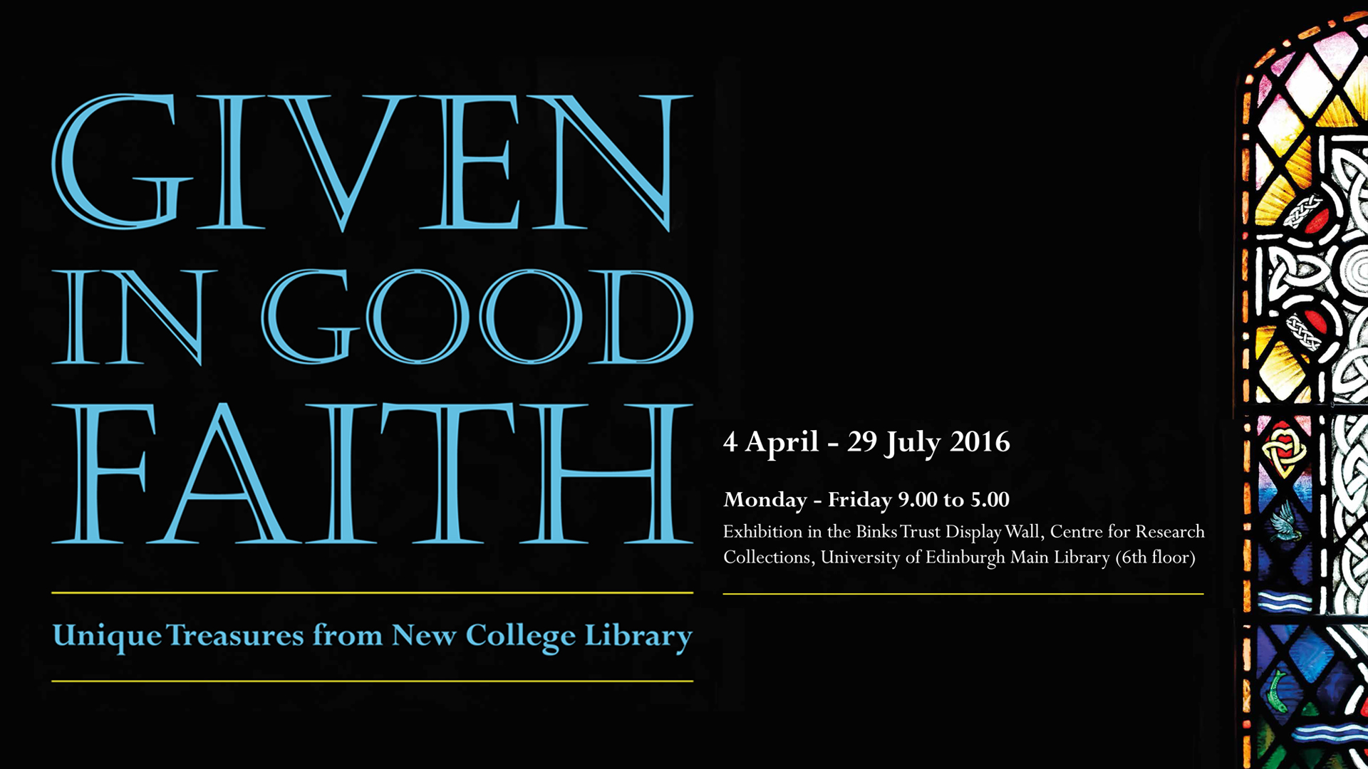 Given in Good Faith exhibition details
